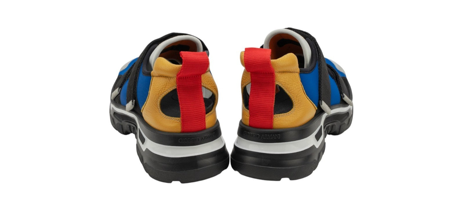 1450$ GIORGIO ARMANI Sneakers Shoes Strapped Multicolor Suede 10 UK 11 US 44 IT