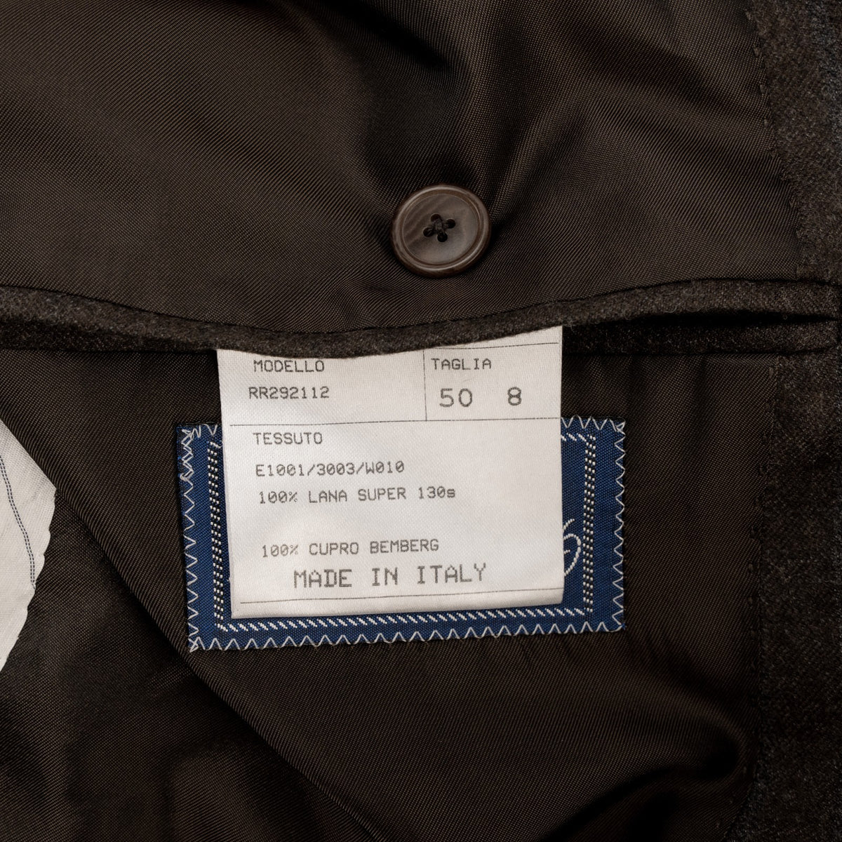 1450$ BONMEZZADRI by CARUSO Handmade Suit Wool 130's Brown 40 US / 50 IT  8R