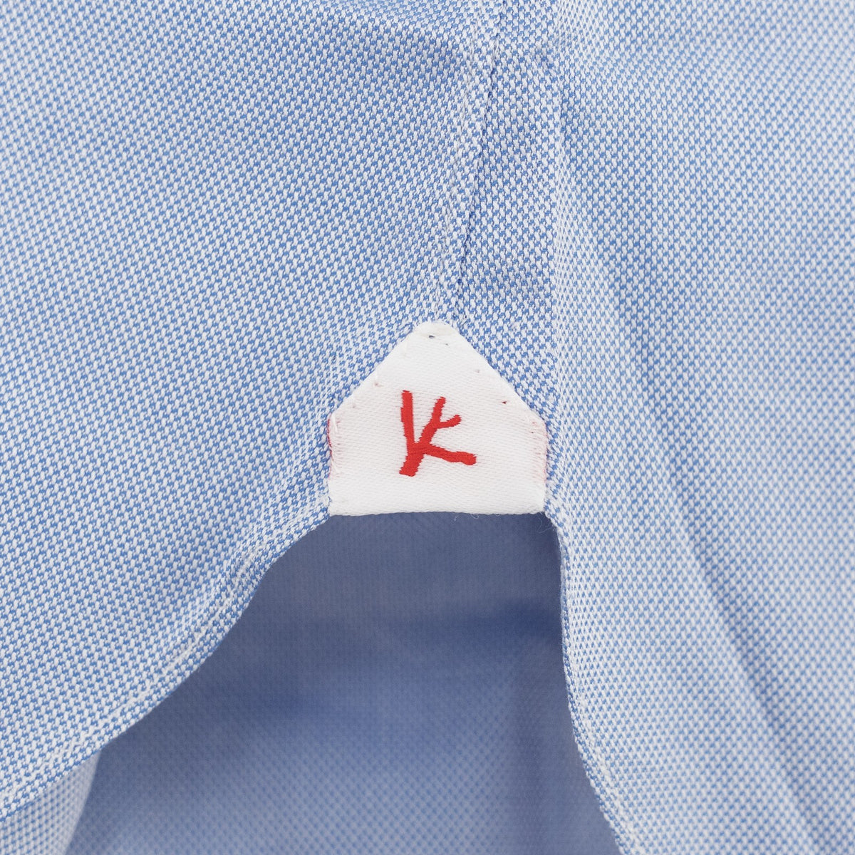 750$ ISAIA "Mix" Dress Shirt Blue Oxford Cotton Hand - Sewn 15.75 - 40