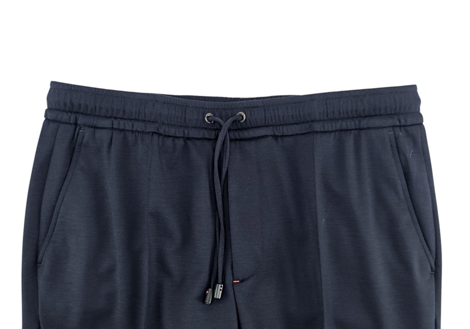 1650$ ISAIA Blue Tapered Dress Drawstring Pant Wool Comfort 40 US / 56 EU  6R