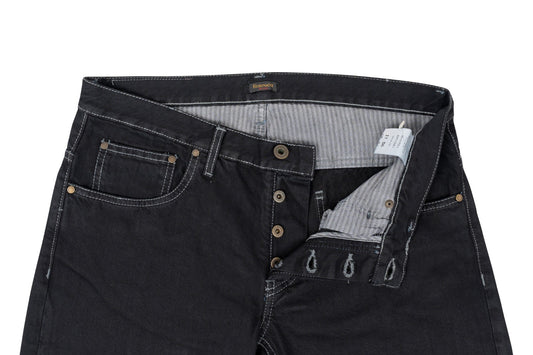 490$ RUBINACCI NAPOLI Black Denim Jeans Trousers Pant Cotton Regular Fit