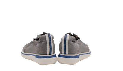 1450$ GIORGIO ARMANI Shoes Sneakers Gray Zip-Up Low-Top Leather 7 UK 8 US 41 IT