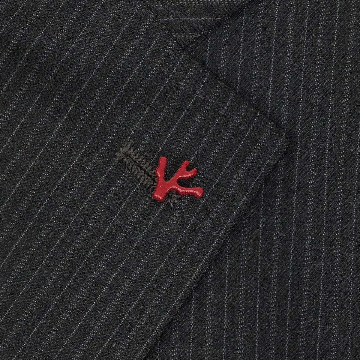 $6600 ISAIA "Capri" Charcoal Suit Fine Wool 4 Season Striped 46 US / 56 EU 8R