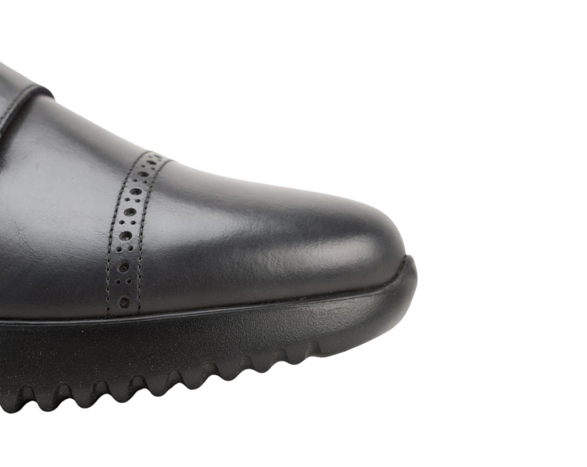 1100$ TESTONI Riace Double Monk Shoes Burnished Calf  Taupe 8 UK / 9 US / 42 IT