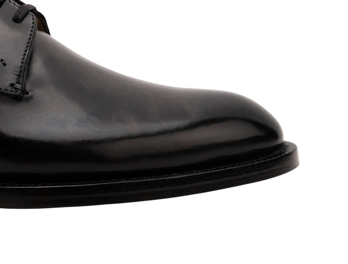 1350$ ISAIA NAPOLI Derby Shoes Perforated Detail Leather Black 7 UK / 8 US 41 IT