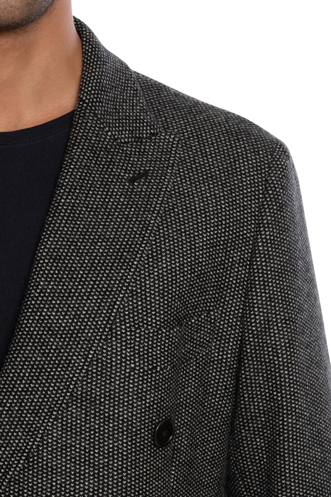 $4200 LUIGI BORRELLI NAPOLI Hand-Sewn 100% Cashmere Grey Coat Double Breasted