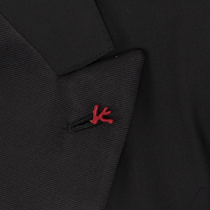 $7450 ISAIA Sanita "Aquaspider" Black Tuxedo Suit  Wool Water Repellent 8C