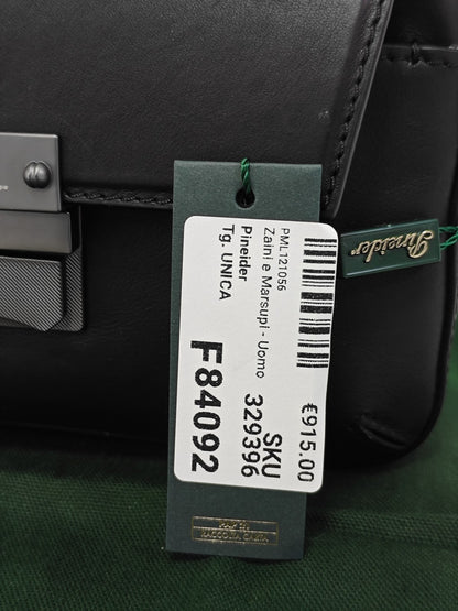 1070$ PINEIDER FIRENZE 1774 "Metro Smooth" Bumbag Belt Bag Calf Black
