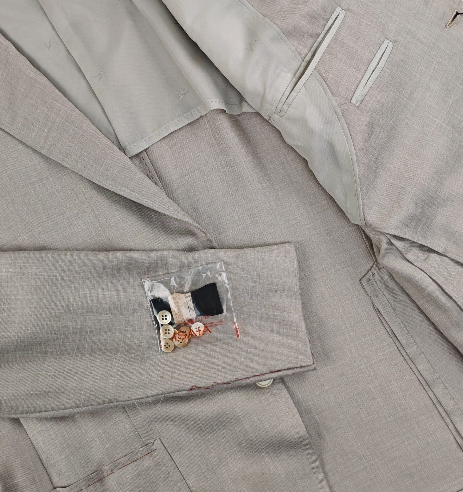 $5400 ISAIA NAPOLI Beige Jacket Sport Coat Cashmere Silk Linen 42 US 52 EU 8L