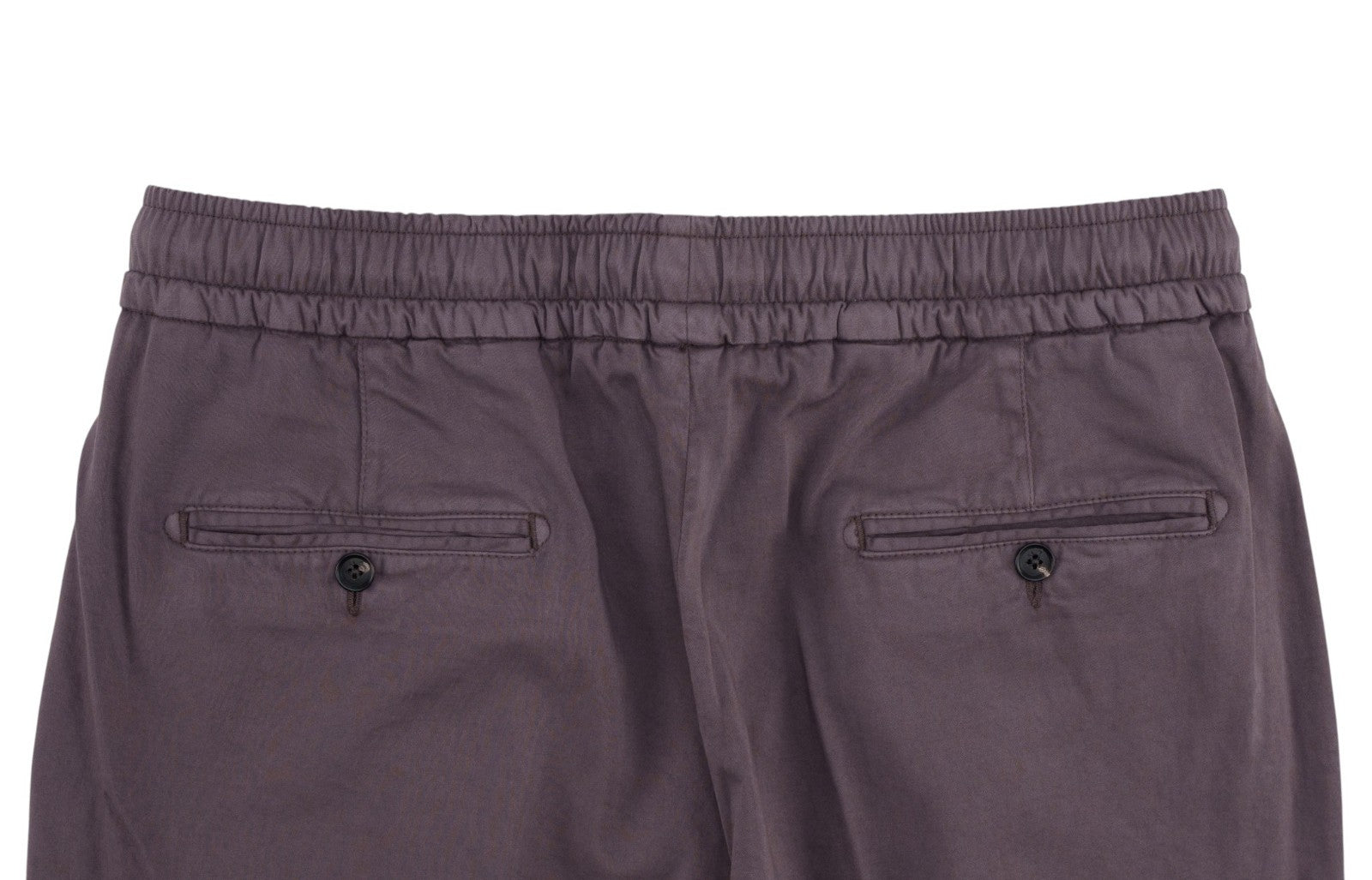 1290$ ISAIA NAPOLI Plum Drawstring Pant Cotton Cashmere Regular 36 US / 52 EU