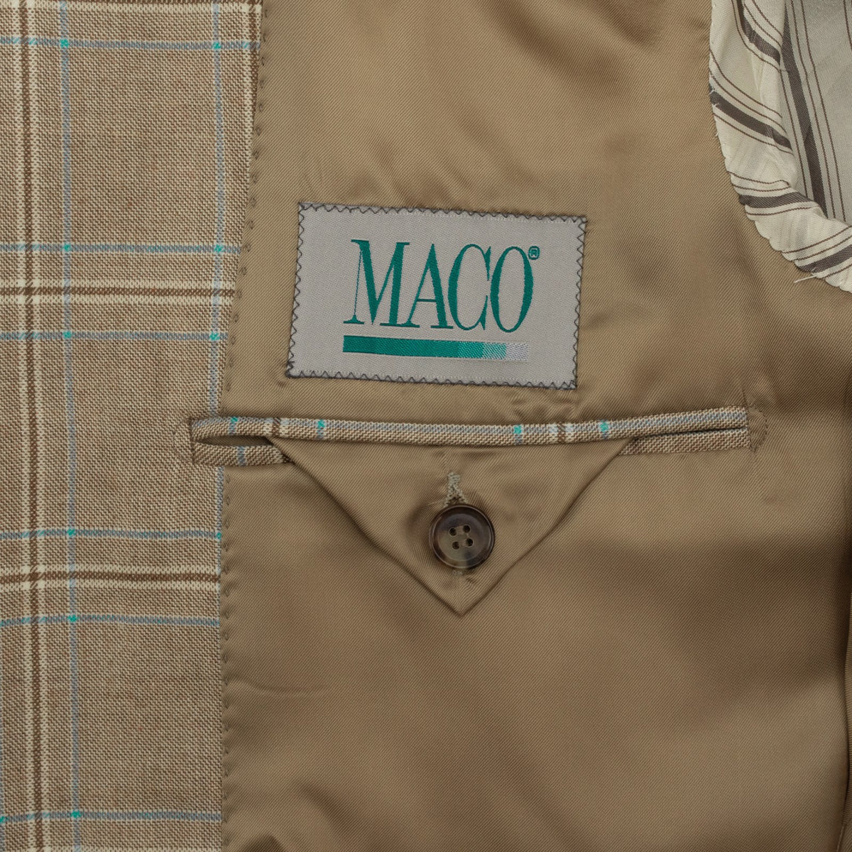 1870$ MACO by RAFFAELE CARUSO Jacket Sport Coat Beige 100% Cashmere 38 US 48 IT