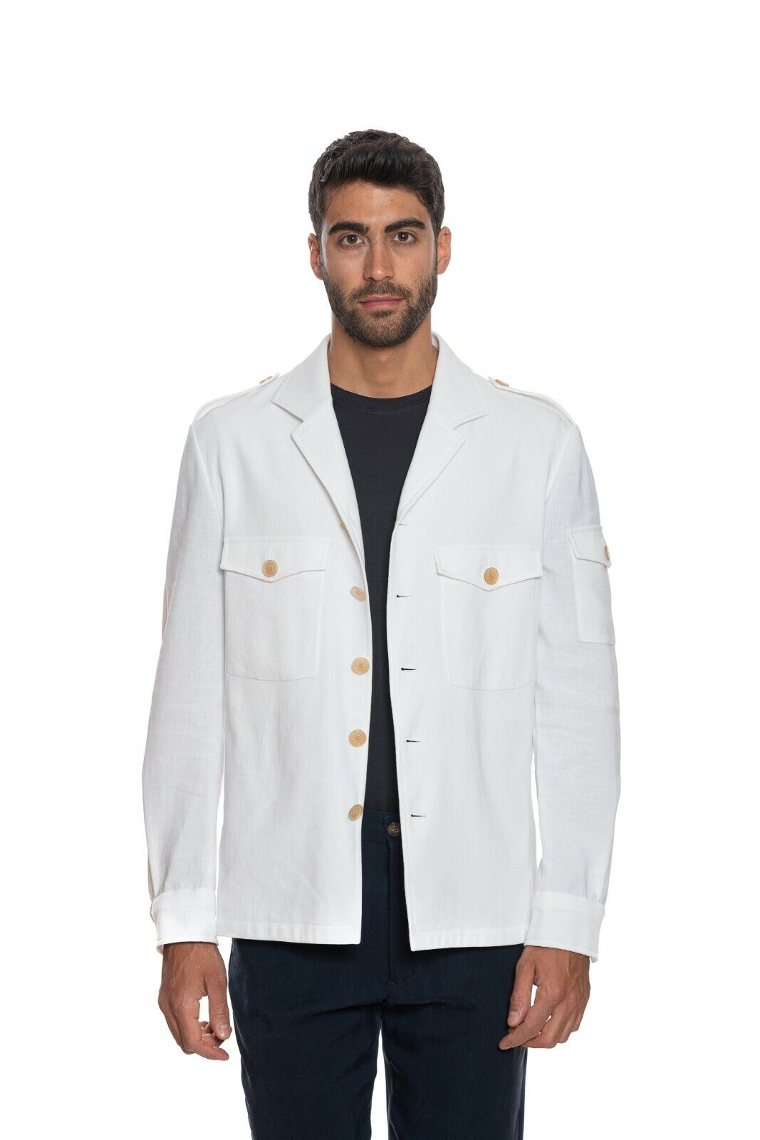 1200$ BELVEST Sartorial Jacket Military Style Linen Cotton JACKETINTHEBOX Editio