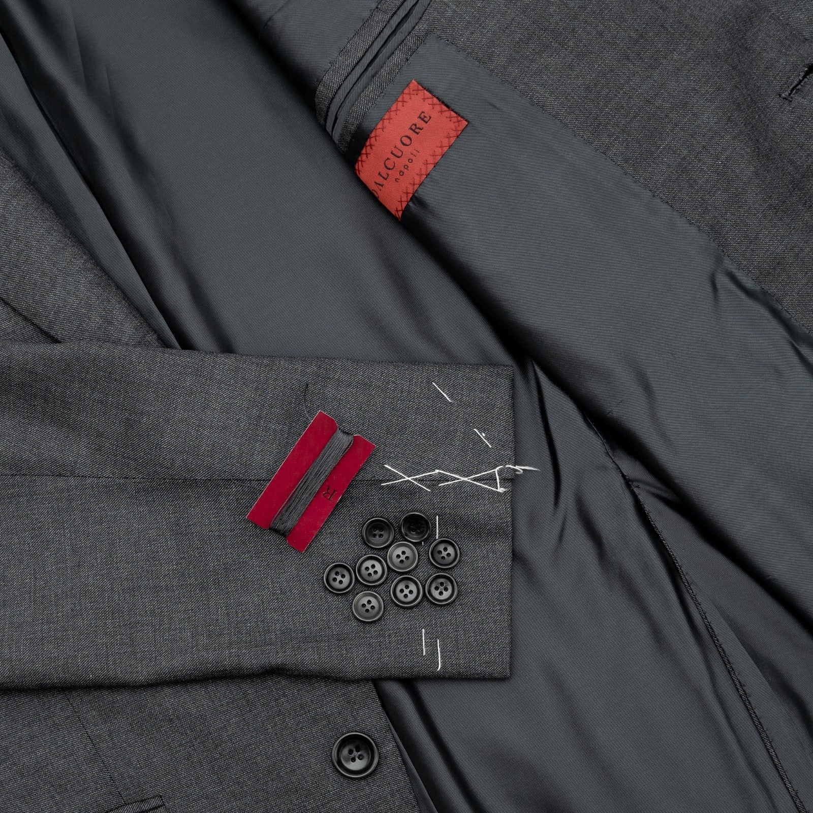 Sartoria DALCUORE NAPOLI Hand-Sewn Jacket Sport Coat Fine Wool Gray 36 US 46 EU