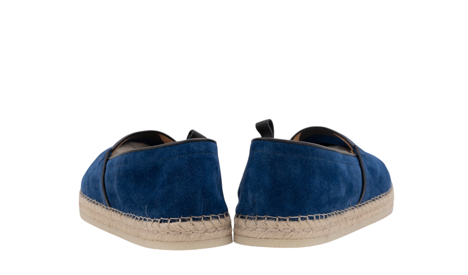 $750 TESTONI "Capri" Espadrillas Shoes Unlined Suede Sea - Made in Italy