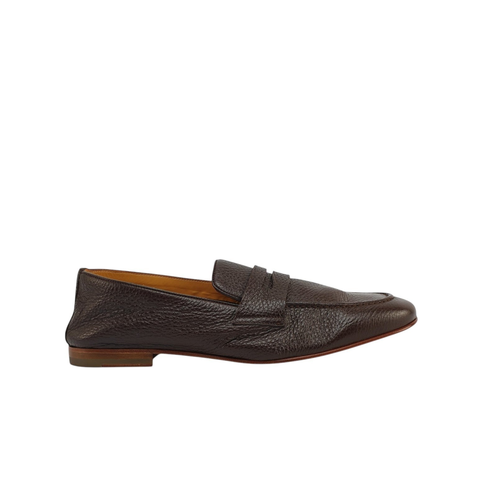 1250$ TESTONI "Carloforte" Unlined Loafer Shoes Deerskin Cigar  8 UK 9 US 42 IT