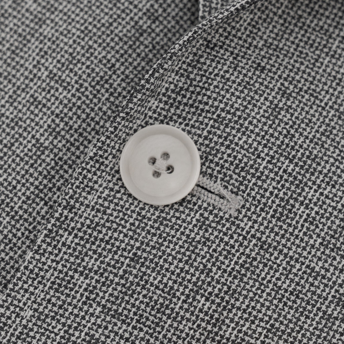 $6600 ISAIA NAPOLI "Capri" Gray Suit Fine Wool Micro Houndstooth 40 US  50 EU 8R