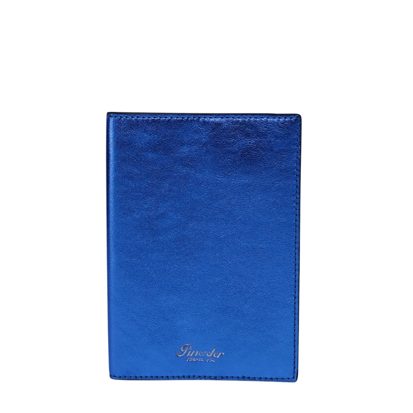 220$ PINEIDER FIRENZE 1774 "Metro Smooth" Passport Holder Calf Laminated Blue