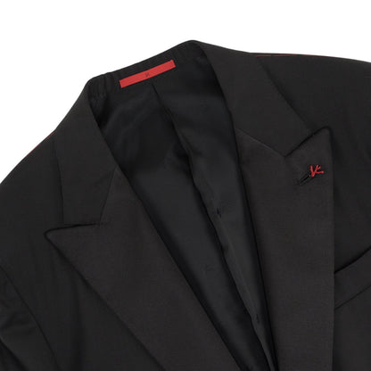 $7450 ISAIA Sanita "Aquaspider" Black Tuxedo Suit  Wool Water Repellent 8R