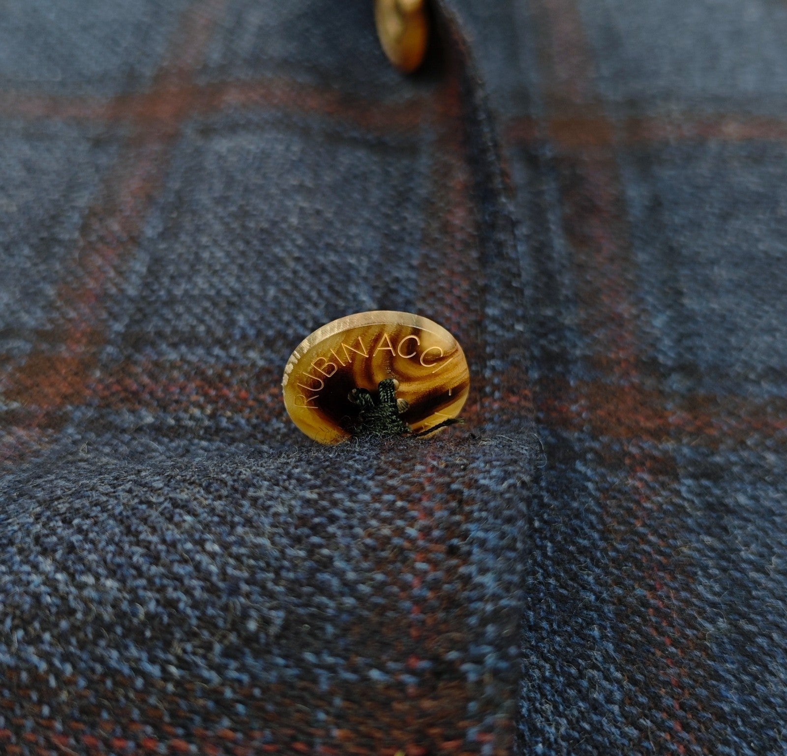 $2200 RUBINACCI NAPOLI Blue Checks Jacket Sport Coat 100% Cashmere