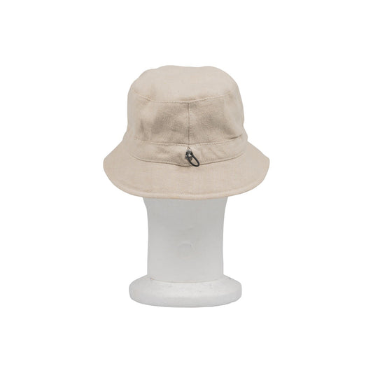 $210 RUBINACCI NAPOLI Ivory Bucket Hat Herringbone 100% Linen