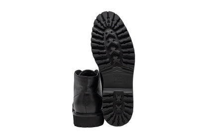 1450$ TESTONI "Custoza" Desert Boot Deer + Fur Lining Calf Black 8 UK 9 US 42 IT