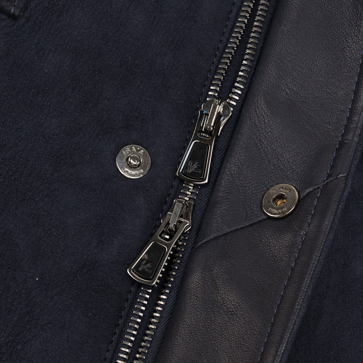 14500$ ISAIA NAPOLI Dark Blue Field Jacket Suede Lambskin 38 US / 48 EU 8R