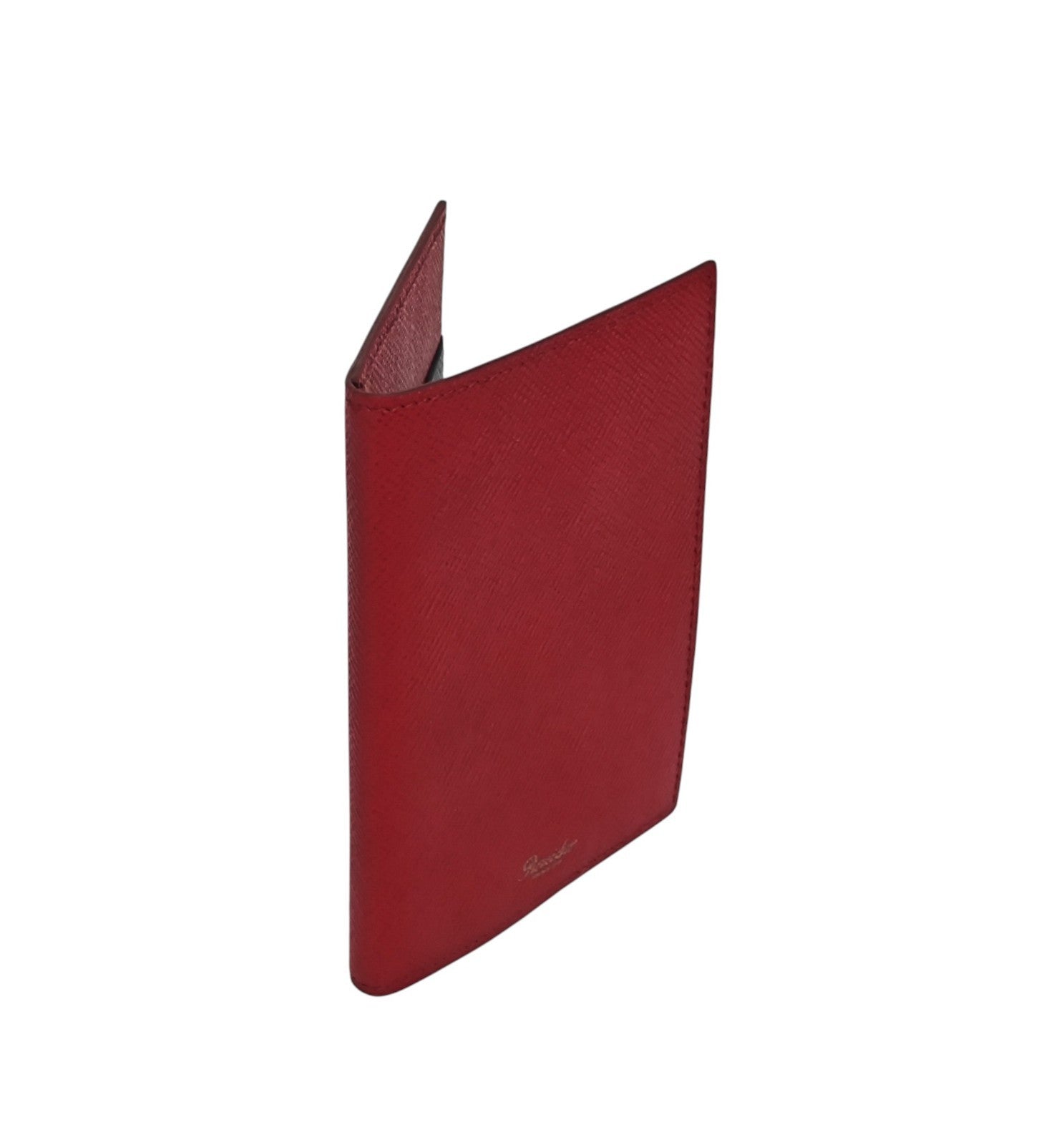 220$ PINEIDER FIRENZE 1774 Passport Holder Saffiano Grain Calf Noble Red
