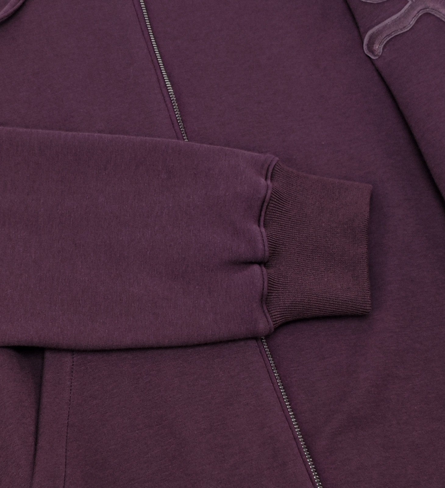 $1850 ISAIA NAPOLI Purple Zip Track Jacket Jogging Jersey Cotton - Cashmere