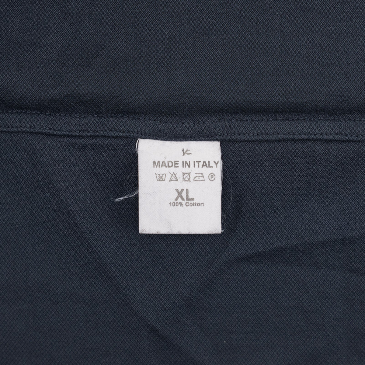575$ ISAIA NAPOLI Blue Navy Polo Short Sleeve Cotton Size XL - Made in Italy