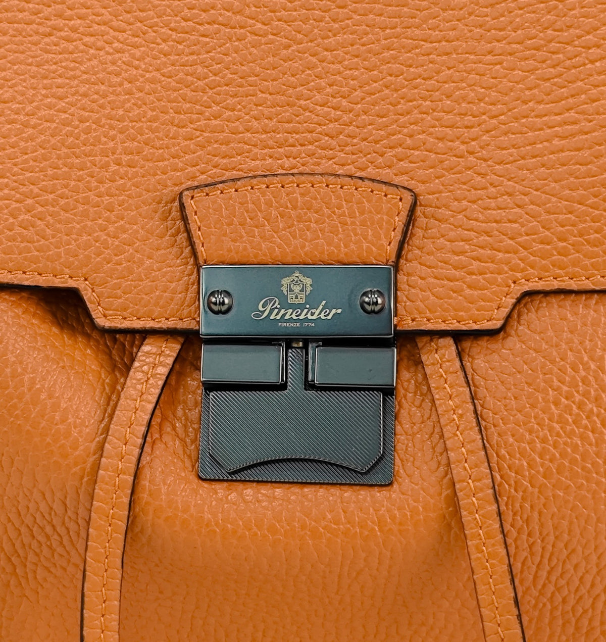 1750$ PINEIDER FIRENZE 1774 Grained Leather Backpack Orange – Italian Luxury