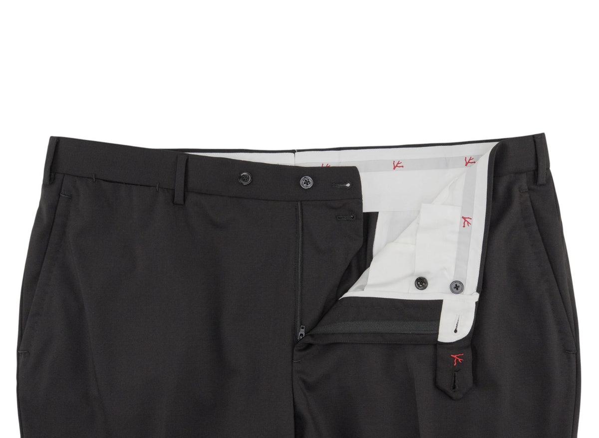 $7050 ISAIA "Gregorio" Black Hand-Sewn Suit Stretch Wool Comfort 50 US 60 EU 6R