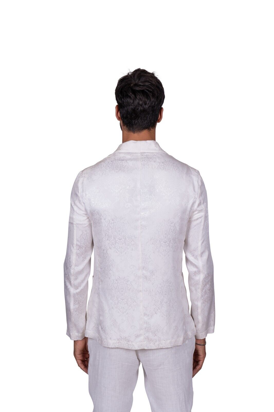 2250$ RARE !! Luxury GERLIN Jacket Floral White 100% Silk Size M  BIJAN