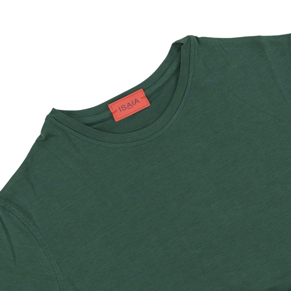 700$ ISAIA NAPOLI Green Hand-Sewn T-Shirt Jersey Cotton / Silk  S Made in Italy