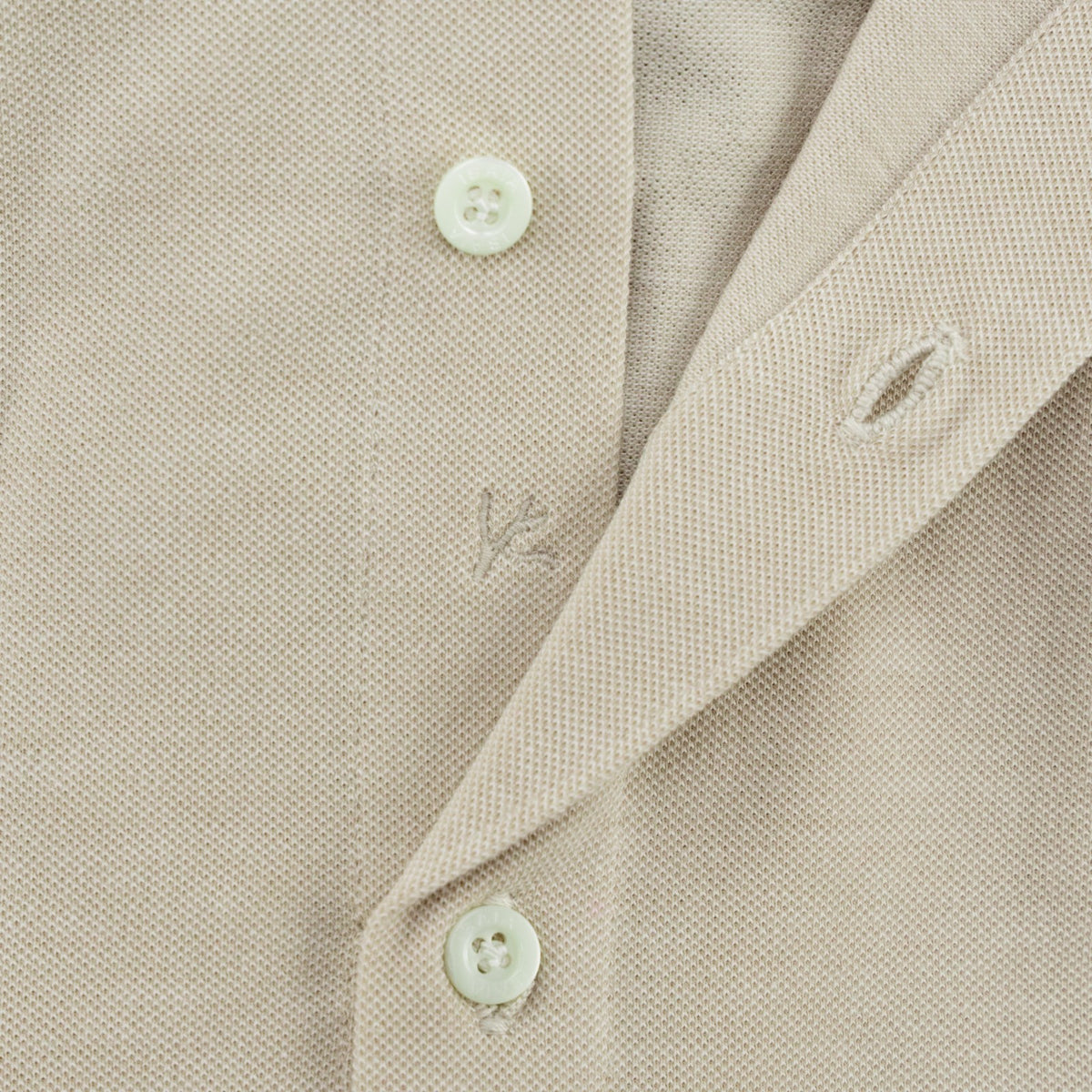 740$ ISAIA NAPOLI Dress Shirt Beige Jersey Stretch Medium Cotton 16 - 41