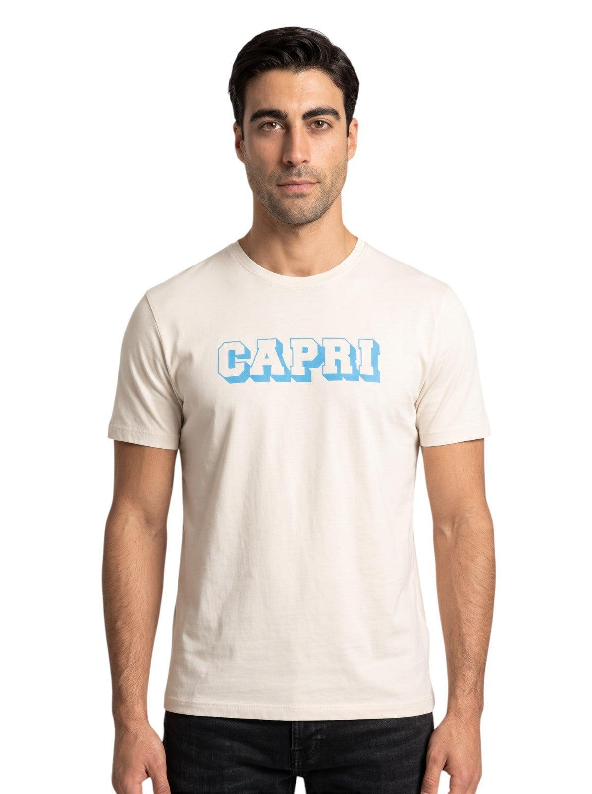 550$ ISAIA NAPOLI " Capri " Cotton Jersey Short Sleeve Handmade T-Shirt White XL