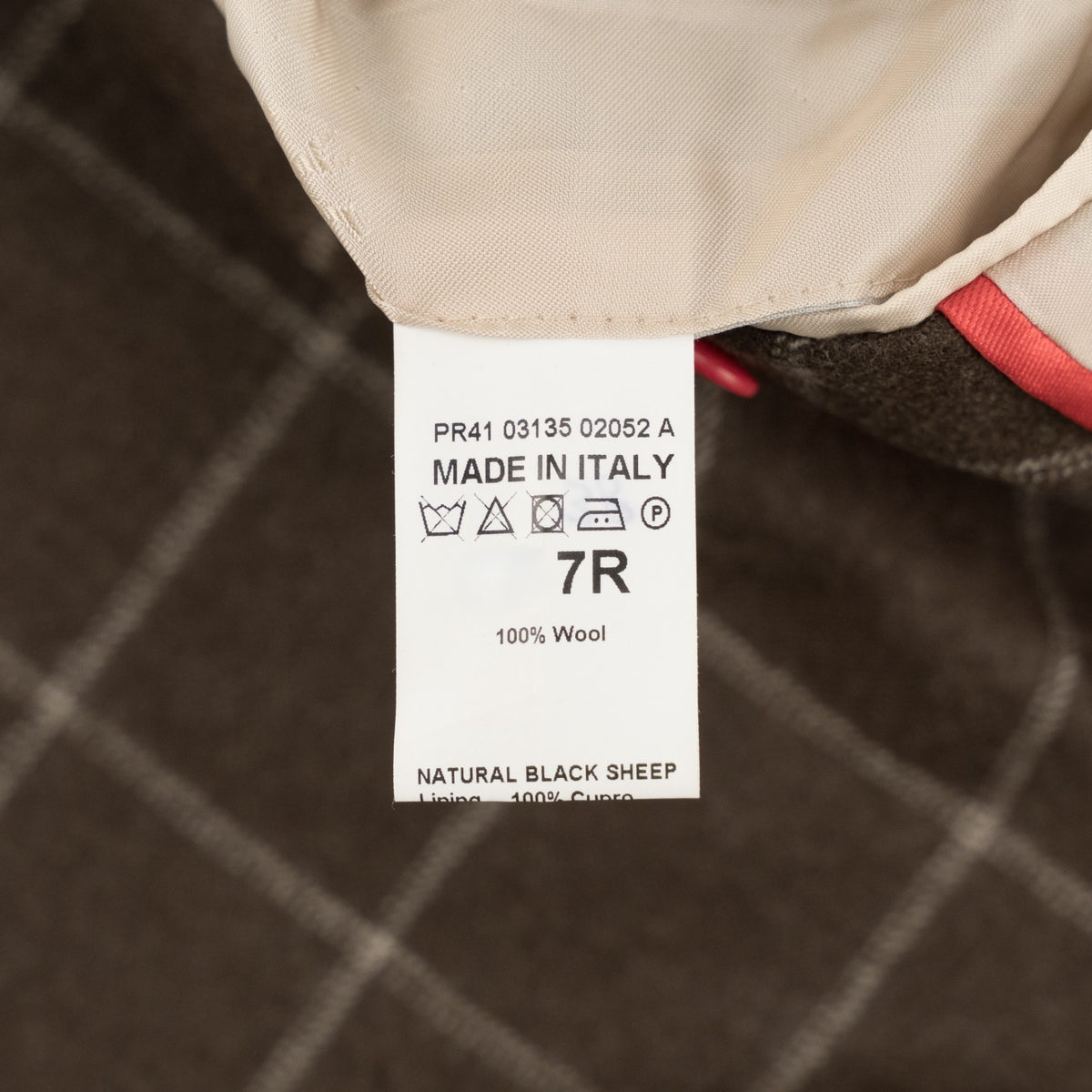 $6850 ISAIA NAPOLI "Capri" Brown Suit Hand-Sewn Black Sheep Wool Windowpane