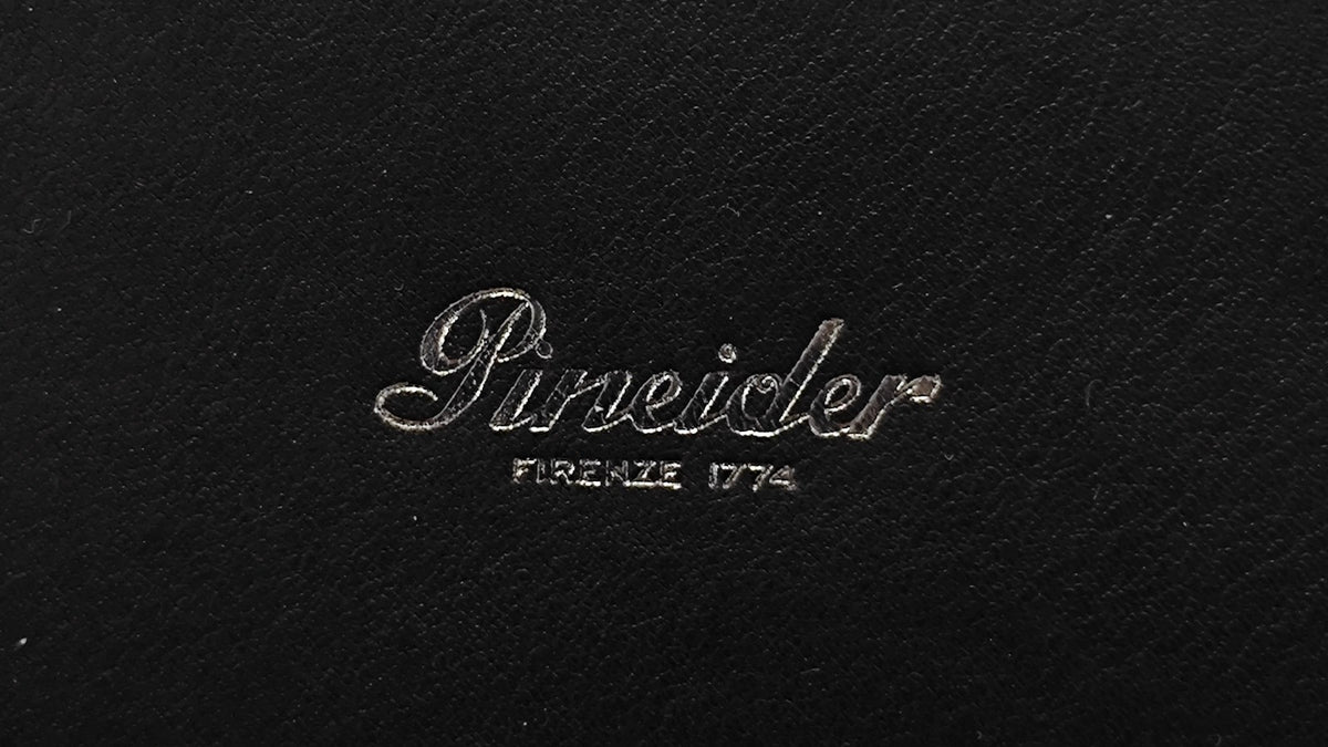 1240$ PINEIDER FIRENZE "Metro Smooth" Black Calf PC Briefcase Bag Document Case