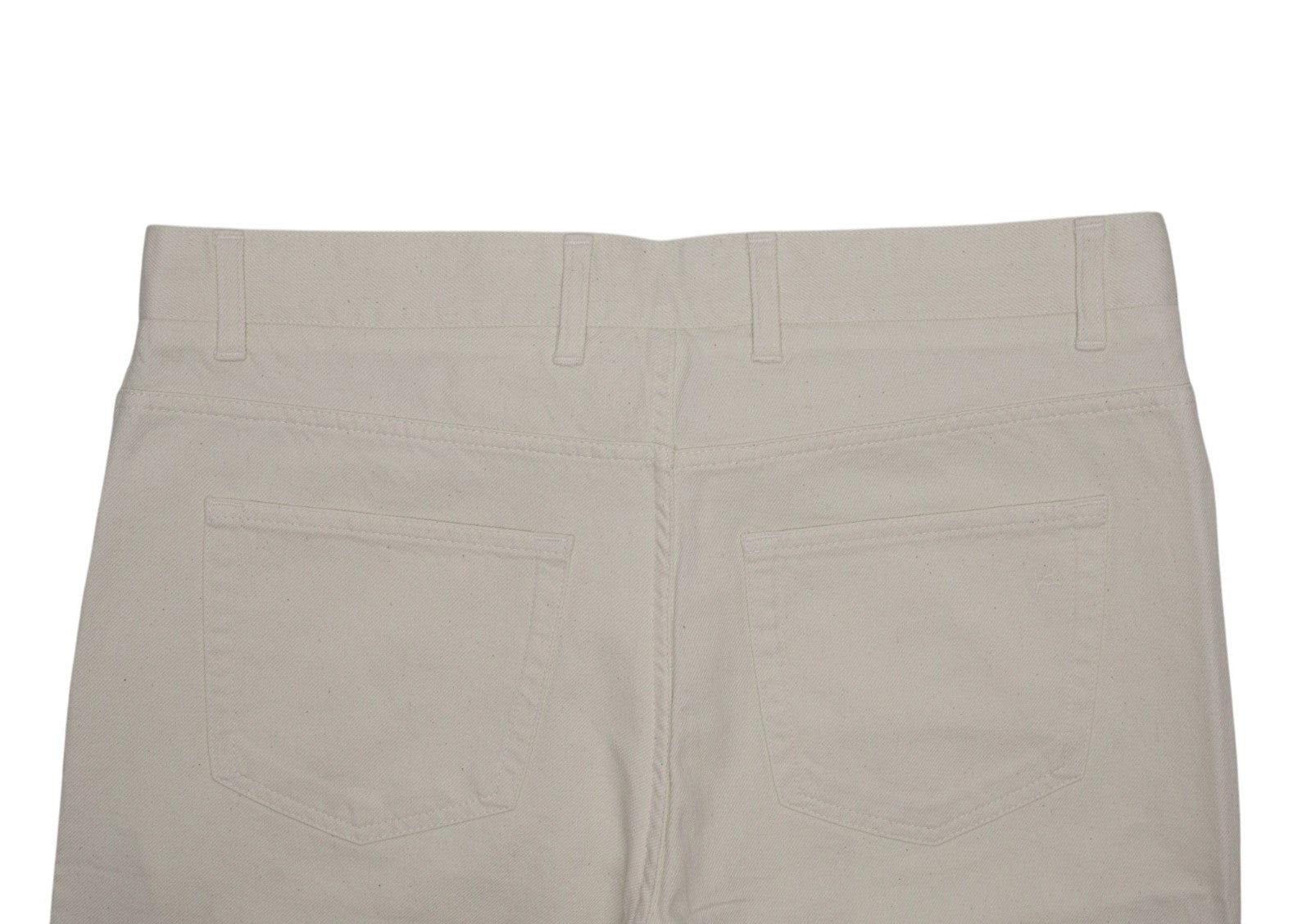 690$ ISAIA NAPOLI Ivory Denim Jeans 5 Pockets Cotton Slim 36 US / 52 EU