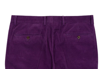 625$ RUBINACCI NAPOLI "Luca" Violet Cotton Corduroy Trouser Pant Made in Napoli