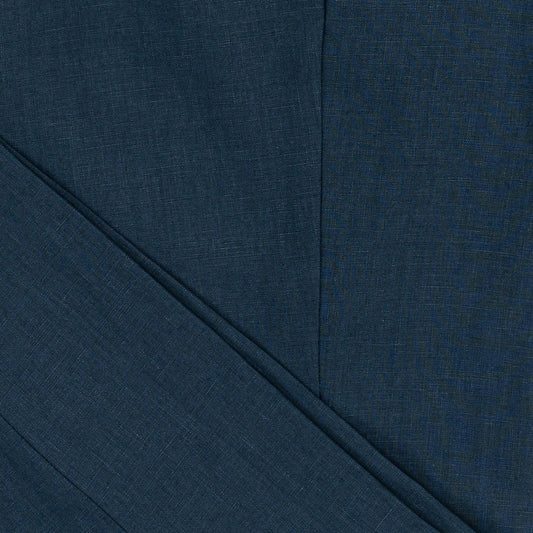 670$ RUBINACCI NAPOLI "Genny" Blue 100% Linen Trouser Pant 28 US / 44 EU