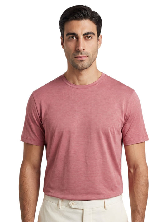750$ ISAIA NAPOLI Pomegranate T-Shirt Jersey Cotton / Silk  3XL - Made in Italy