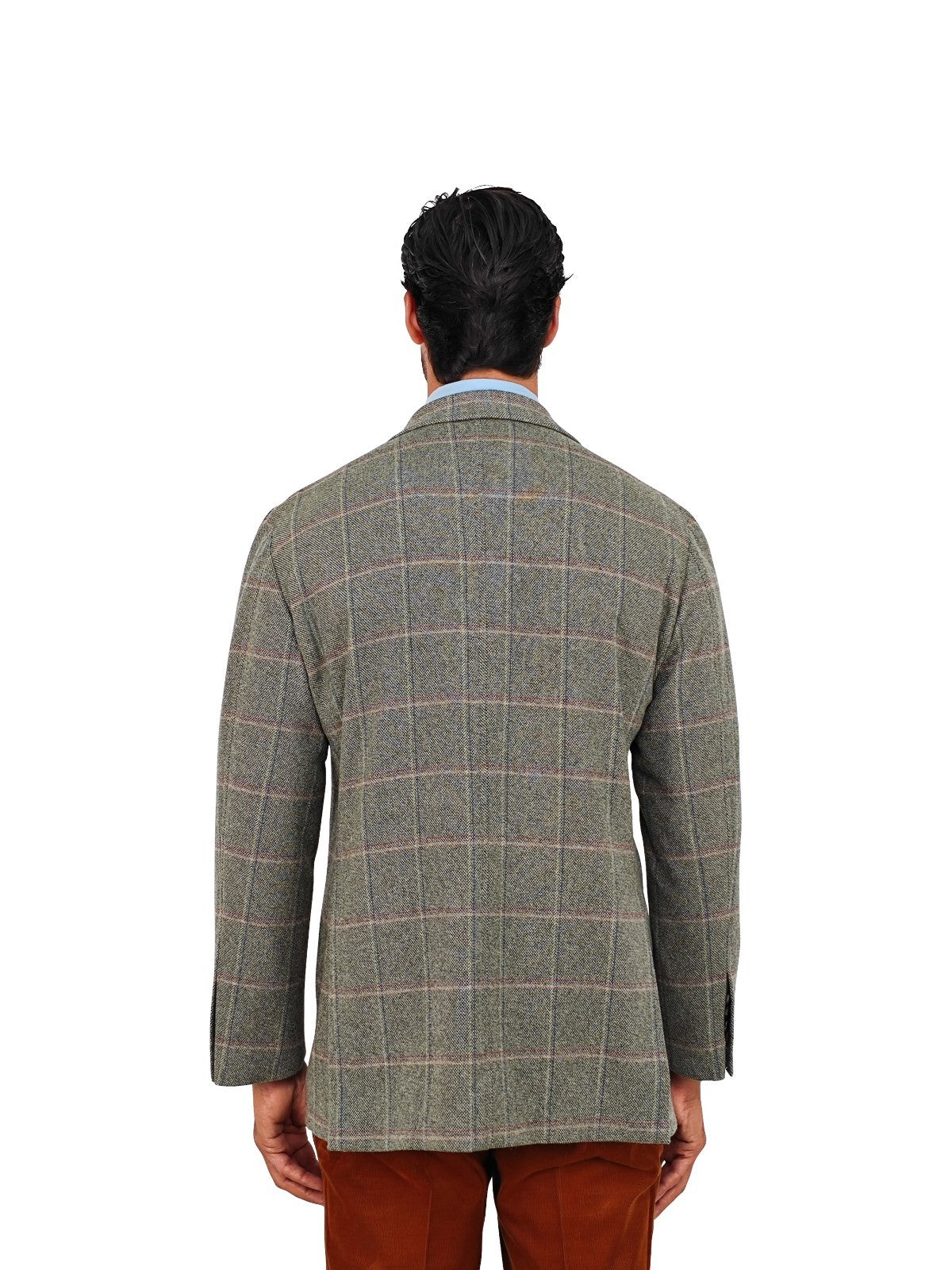 $1950 RUBINACCI NAPOLI Green Checks Jacket Sport Coat Cashmere Wool  40 US 50 EU