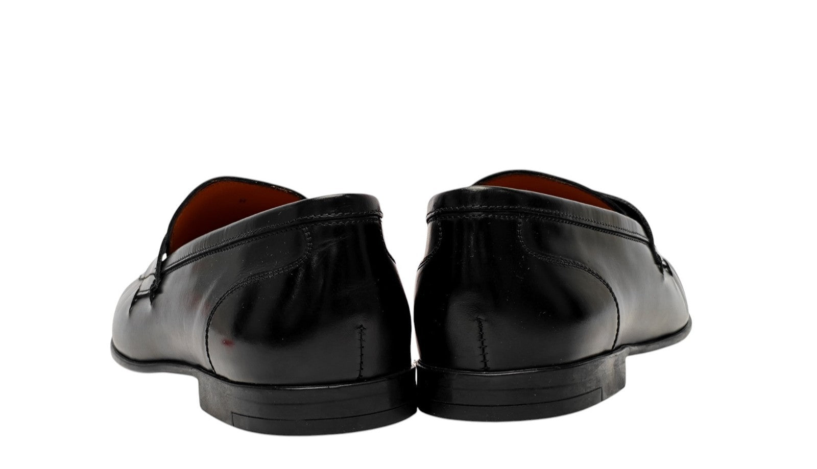 1250$ TESTONI Penny Loafer Shoes Top Calf Black 8 UK / 9 US / 42 IT