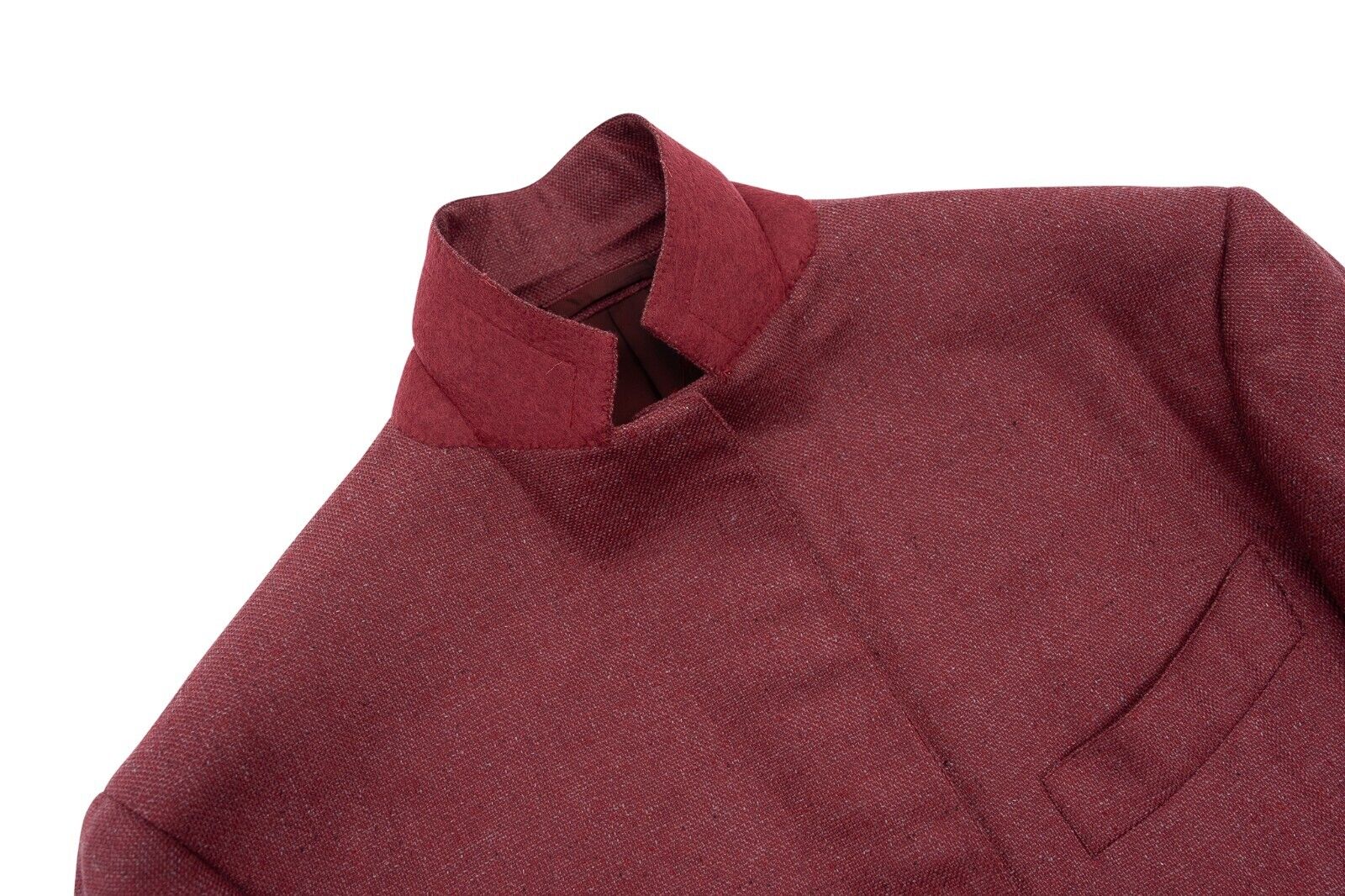 $1600 EIDOS by ISAIA NAPOLI Wine Sport Coat Jacket Silk / Wool 38 US / 48 EU Reg