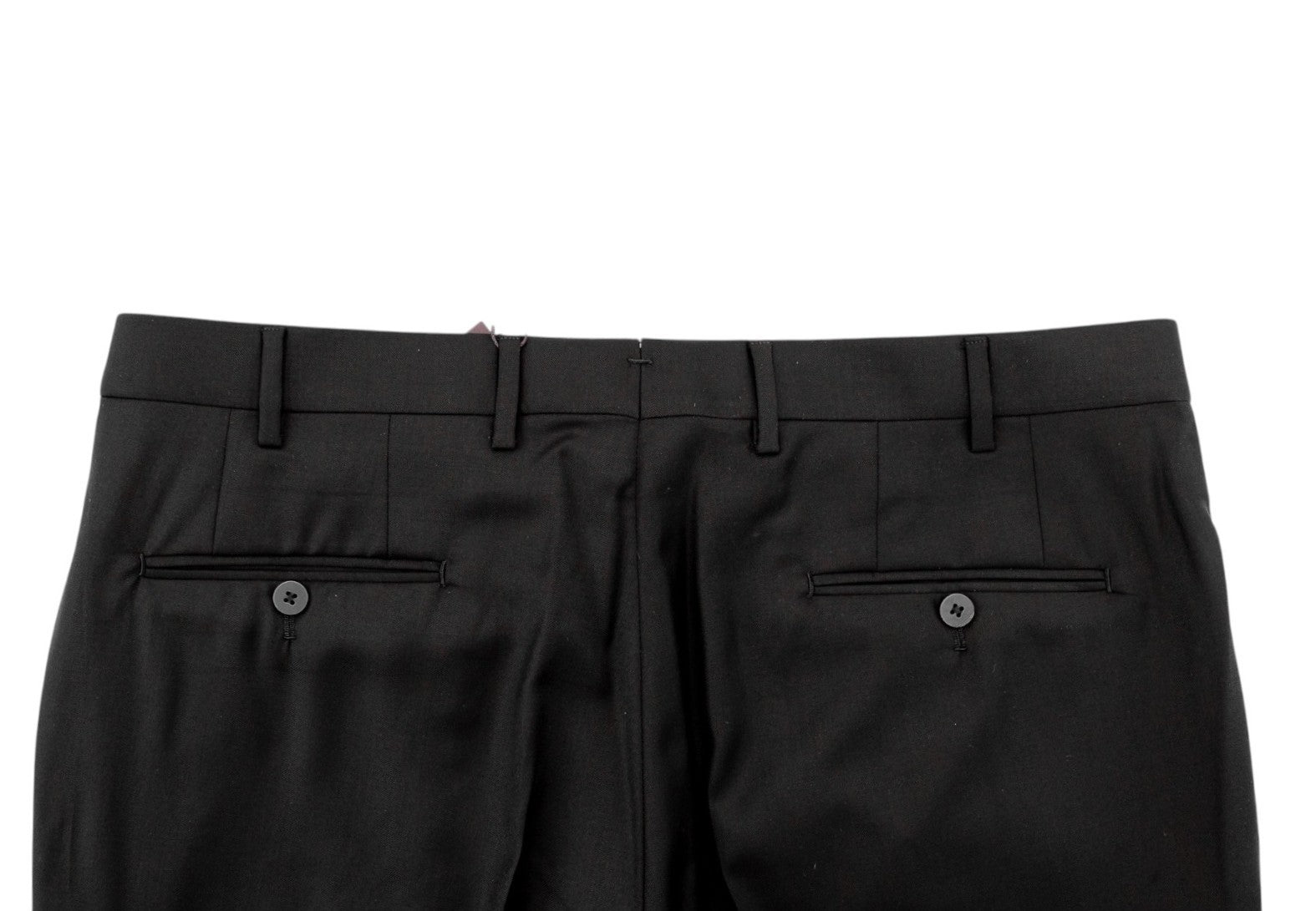 1680$ ISAIA NAPOLI Hand-Sewn Tapered Dress Pant Fine Wool Black 40 US / 56 EU 7R