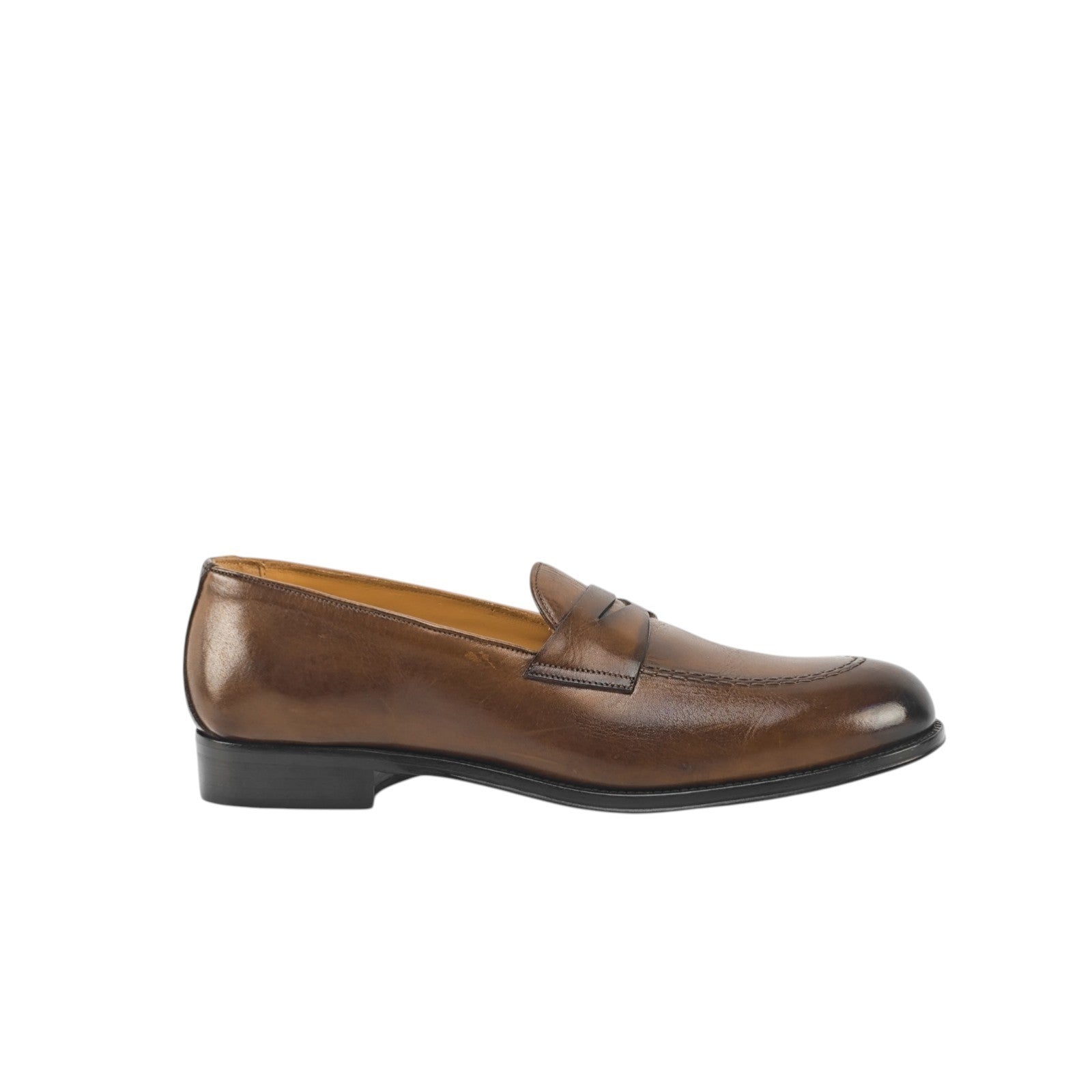 1250$ TESTONI Loafer Shoes Antique Lux Calf Caramel 8 UK / 9 US / 42 IT