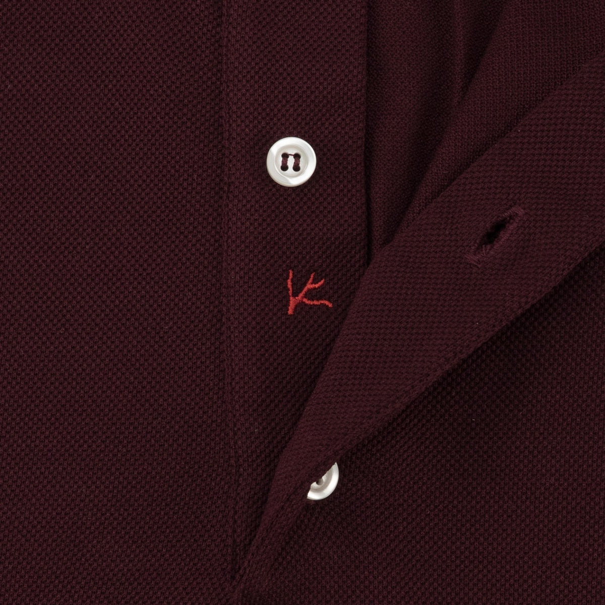 575$ ISAIA NAPOLI Burgundy Short Sleeve Polo 100% Cotton Size M - Made in Italy