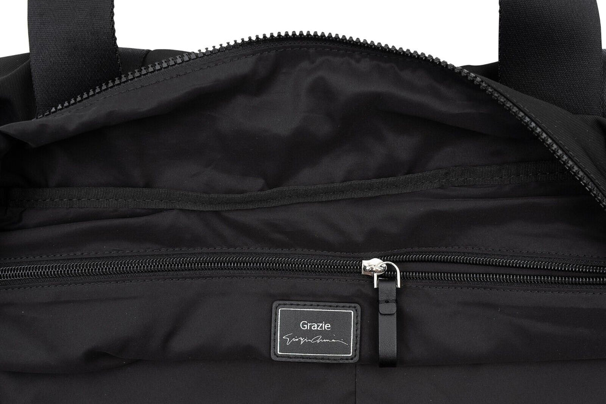 $1995 GIORGIO ARMANI Black Label LARGE Duffle Bag Travel + Mini Shopper Bag