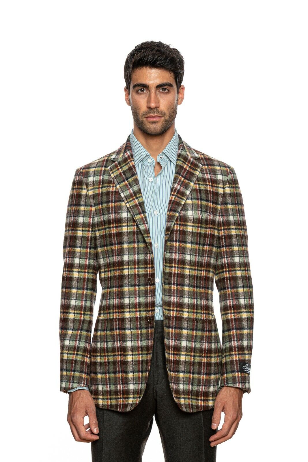 $2290 BELVEST Check Baby Alpaca Sport Jacket 44 US / 54 EU Drop 7R  F/W 2018