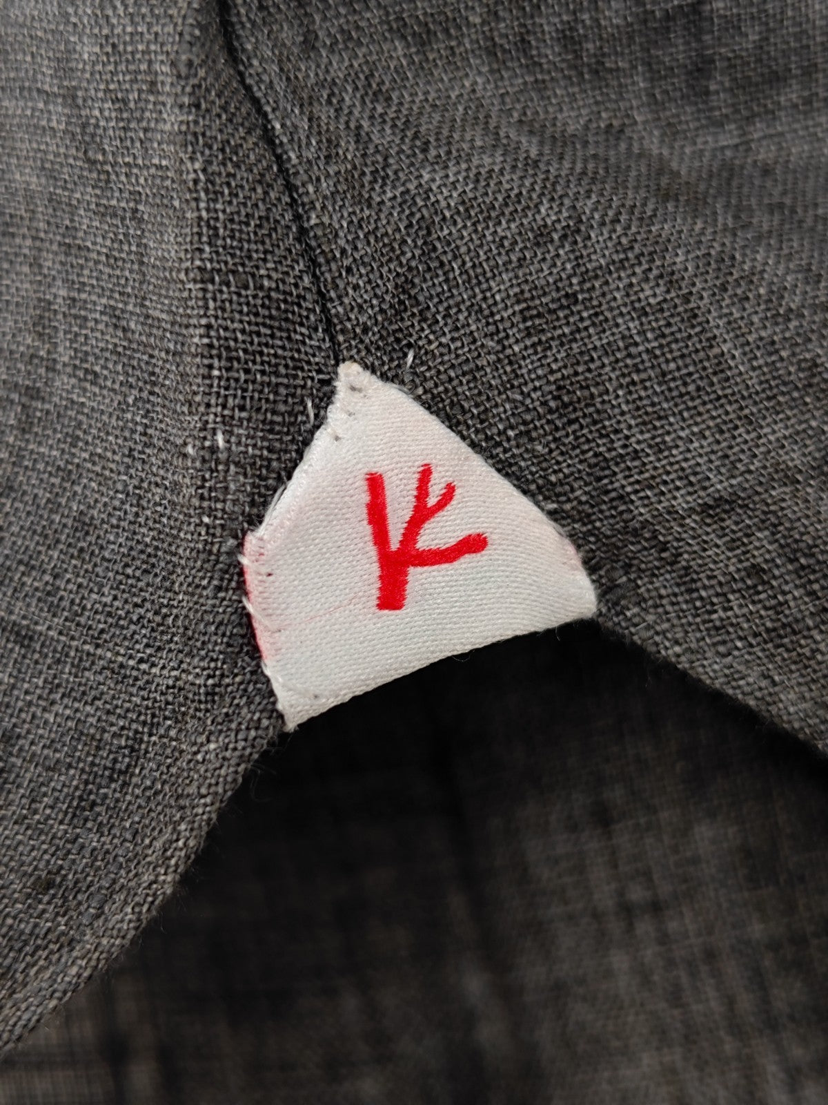 815$ ISAIA NAPOLI "Mix" Gray Dress Shirt Hand-Sewn 100% Linen 18 - 45